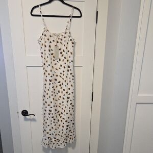 Generation K White and Brown Print Dress